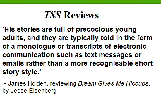 Jeg vil være stærk vakuum linse The Short Story Review: 'Bream Gives Me Hiccups' by Jesse Eisenberg - TSS  Publishing