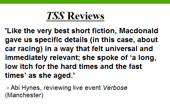 Kedelig smertefuld modnes The Short Story Event Review: Verbose (Manchester) - TSS Publishing