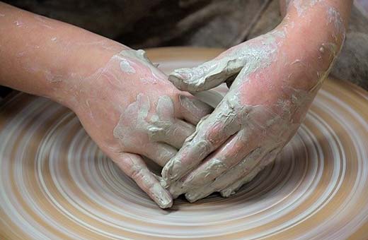 pottery-making